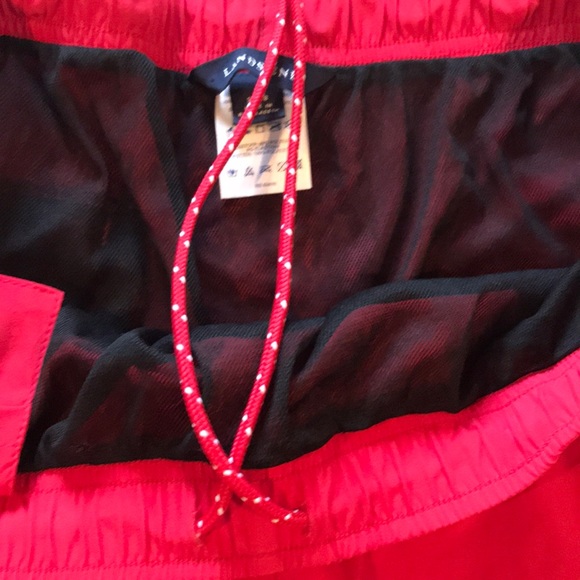 Land’s End Red Swim Trunks L 36-38 Lined - Picture 7 of 7